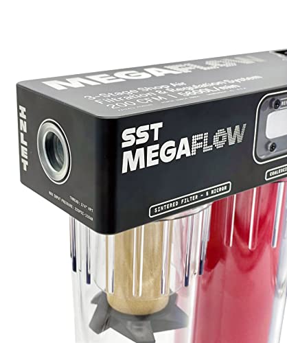 SST Megaflow 3 estágio Filtração e regulação Sistema de regulação Filtro de partículas + filtro coalescante + secador dessecante + regulador de ar