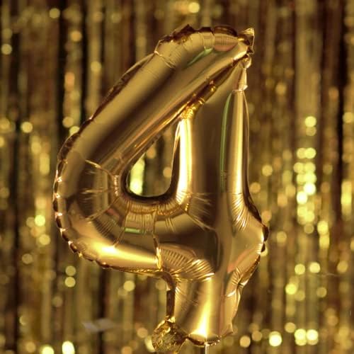 HE2, número de balões de 40 polegadas de 40 polegadas de festa de hélio de hélio de hélio, Balão de Balão 0-9 FOIL Mylar, Graduação,