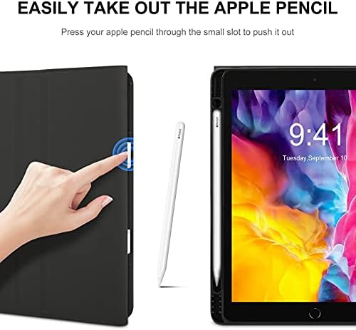 Capa de tablet com tablete de aranha GOTH Tampa de proteção de flip stand com suporte de lápis compatível para iPad 2020 （10.2in）