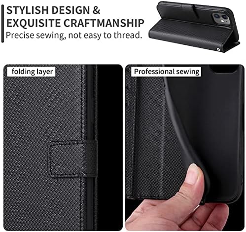 Caixa Ltjxl para Samsung Galaxy Z Fold 3, capa de capa de correia de couro de alta qualidade com slots de ard com suporte de caneta