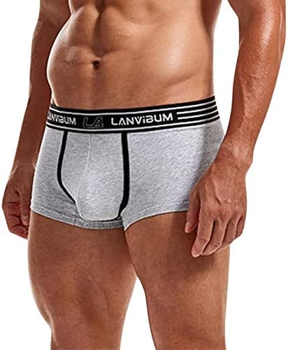 Shorts de boxer bmisEgm para homens pacote calcinhas calcinhas cuecas boxers masculinos shorts sólidos roupas íntimas sexy cuecas
