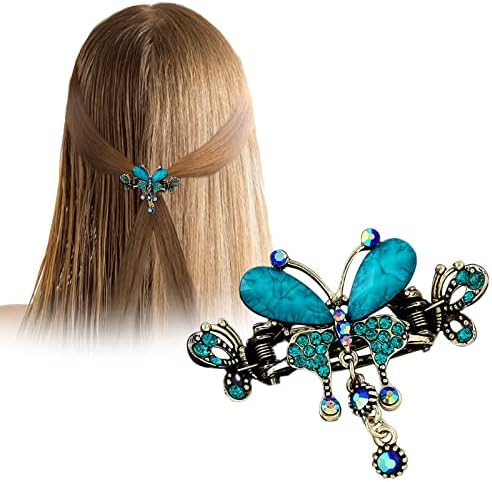 Cabelos de borboleta clipes retro cristal strass tassel barrette hairpins moda de estilo de cabelo acessórios para mulheres
