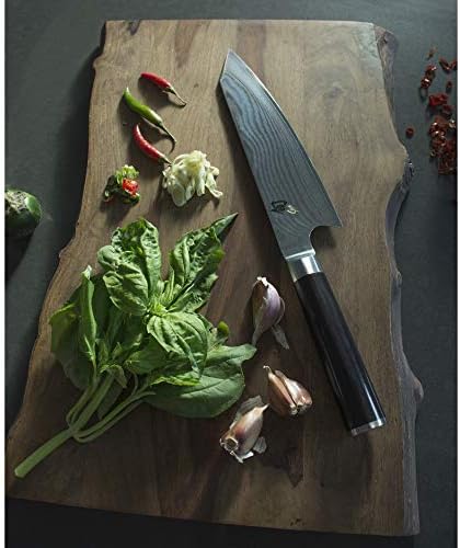 Shun Cutlery Classic Kiritsuke Knife 8 ”, Mestre Chef Faca e talheres Classic Combination Honing Steel 9, Gentilmente corrige as