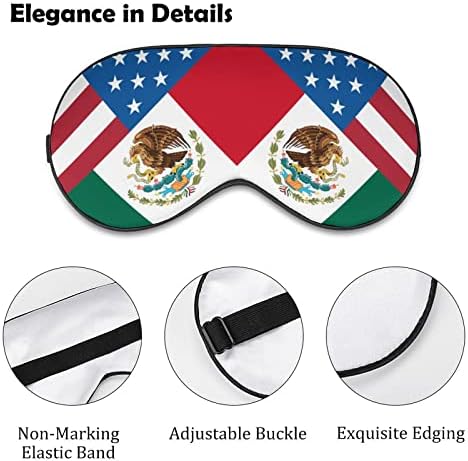 Máscaras de olho macio da bandeira mexicana americana com cinta ajustável confortável de uma venda de venda para dormir