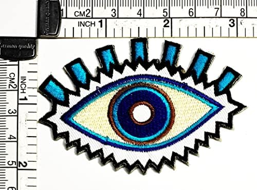 Kleenplus 3pcs. Olhos bonitos costuram ferro em manchas bordadas de cartoon olho de deus
