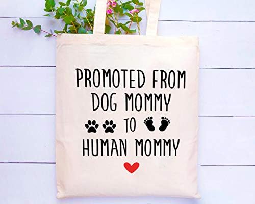 Promovido da mamãe para cães para a mãe humana - mamãe para ser presente - tem um presente para bebê - presente de anúncio da gravidez