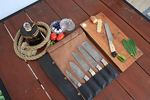 Bolsa de faca de faca de chef amigável para viagens | Rolo de faca de couro genuíno | Manças de bolsa de armazenamento Carry Carting