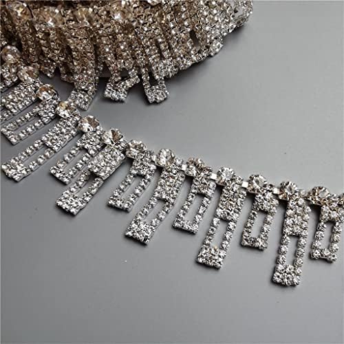 Yasez Cristal Chain Bling Trimpar Fita Sparkle Vestido Colar Aplique Applique