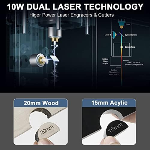 Atomstack A10 Pro gravador a laser, cortador de laser de potência de 10W, gravação a laser de maior precisão e máquina