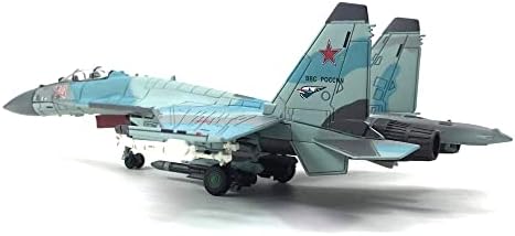 Mookeenona 1: 100 metal azul su-35 super flanker model de aeronave pesada model simulação lutation aviação Modelo de exposição