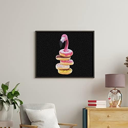 Famido Flamingo DIY Paint by Numbers Kits de pintura acrílica Fotos de artes de parede para decoração de escritório da sala de estar em casa
