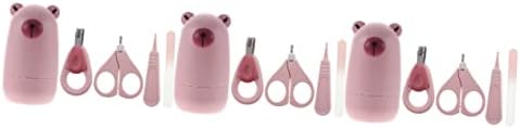 Toyandona 3 sets conjunto de unhas Conjuntos de bebês conjuntos de bebê aço inoxidável rosa anti-Jamming dedicado