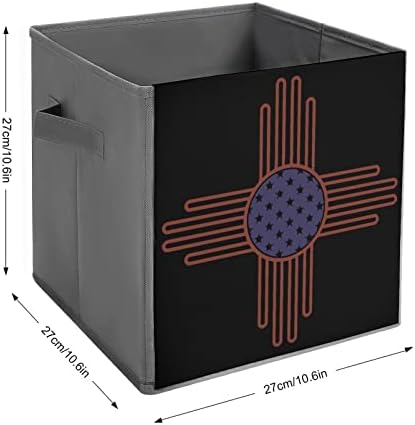 American Sun - Zia Sun Collapsible Fabric Storage Bin Cubes Organizer dobrable Box com alças