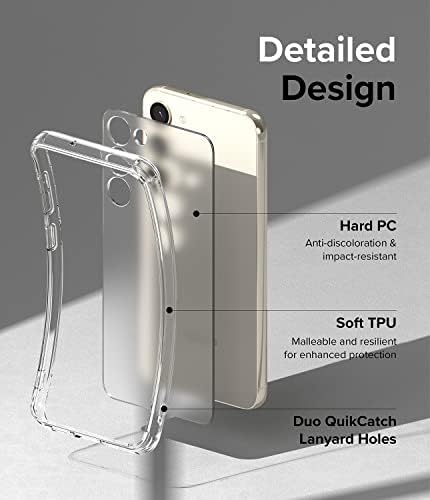 Ringke Fusion [anticangingprint] Compatível com o caso Samsung Galaxy S23 5G, protetora resistente à prova de choques TPU TPU Translúcia Cober