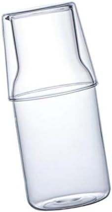 Garrafas de água limpa doiTool, conjunto de coques de café de caneca de café 400 ml de vidro pessoal com copo mistura bebida jarro