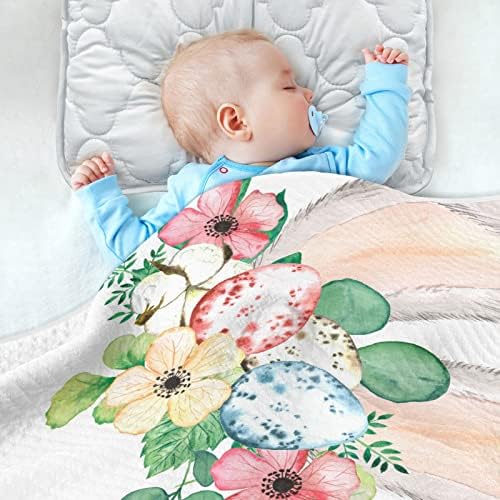 Coloquete de coelhinho de coelhinho de arremesso de coelho cobertor de algodão para bebês, recebendo cobertor, cobertor