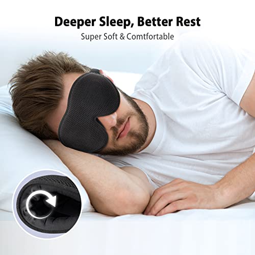 Máscara de sono Ezona, máscara de olho de cor de cortes de fundo 3D dormindo para homens e mulheres, dorminhoco lateral