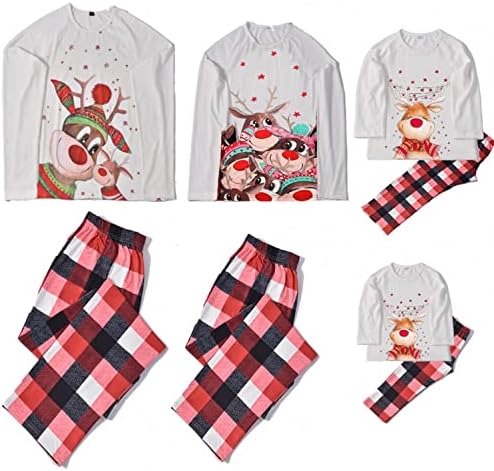 Family Combating Ano Novo Sleepwear, Pijamas de Natal para Pijamas Familiares Combinantes Família Conjuntos de Pijamas para Fami