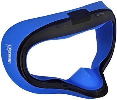Amaz247 Silicone Anti-Leakage Face Máscara de almofada, tampa de lente protetora, capa do controlador com tiras de alça para o fone de ouvido Oculus Quest VR, não Fit Oculus Quest 2
