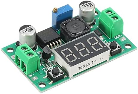 Meccanixity DC-DC Buck Converter Regulador de tensão LM2596 2.5-40V a 1,25-37V 3A Green para transformadores de energia com pacote de exibição LED de 1