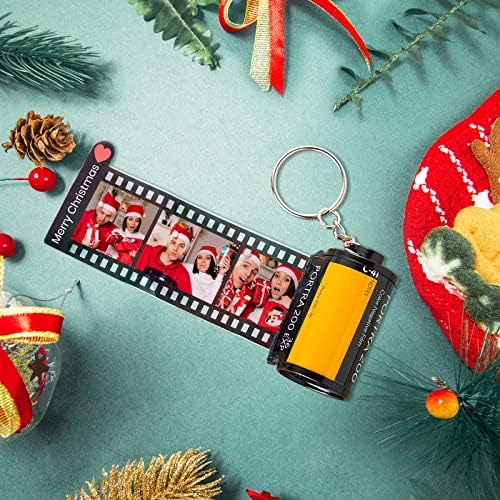 Film Roll Keychain Keychain Personalizado com Picture Camera Memory Reel Keychain Álbum de fotos Presentes personalizados para o Natal