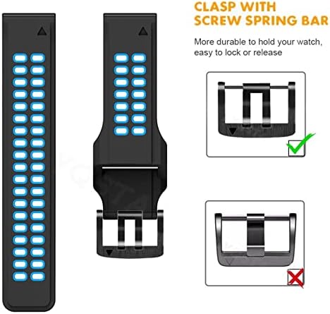 Irjfp Silicone Smart Watch Band tiras para Garmin Fenix ​​7 6 6Pro 5 5 mais 935 945 S60 S62 Bracelet Quickfit