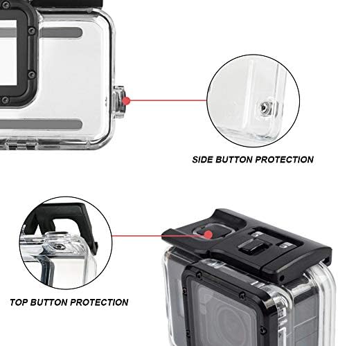 Parapace, caixa de moradia impermeável para a GoPro Hero 7 White/Silver, Proteção 45m Subaquática Cague de Dive Case com tampa traseira de toque substituível para acessórios de câmera GoPro
