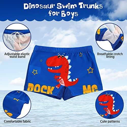 6 peças meninos, garotos de nadar troncos de dinossauros meninos shorts de natação infantil troncos para garotos crianças