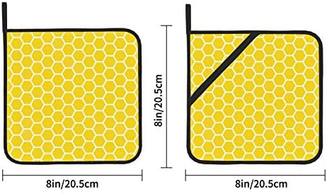 MOL FLICE MONOMB Mosaic Distributional Efeitos de calor Tapete de calor Pote de panela com bolso 2 PCs Hot Pads Pote de panela 8 × 8 polegadas para cozinhar e assar