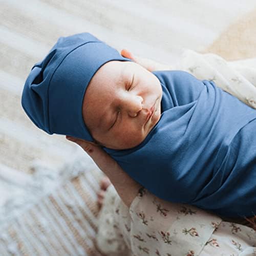 Konssy Baby Girl recém -nascido recebendo cobertor com faixa de cabeça e gorro de gorro do berçário de berçário de bebê