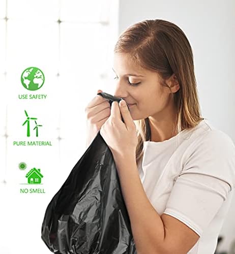 1,2 galão 80 contagem de sacos de lixo fortes sacos de lixo por teivio, lixo de banheiro lata de lata, pequenos sacos de plástico para