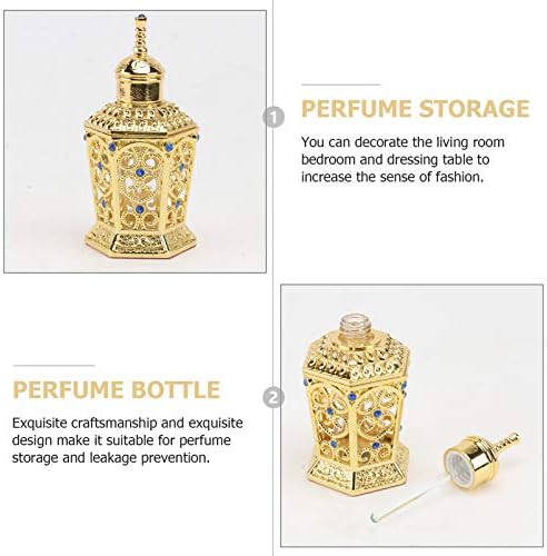 FOMIYES 2 PCS Vintage Perfume Dubai Botão de perfume egípcio garrafas de perfume chiques garrafas de perfume sofisticadas vidro recarregável