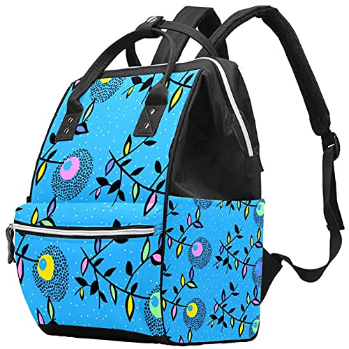 Bolsa de leão de leão de leão de neon desenhado à mão Backpack Mummy Backpack de grande capacidade Bolsa de enfermagem