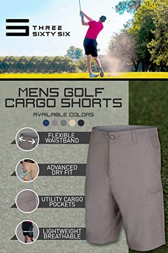 Shorts de golfe de carga para homens - ajuste seco, bolsos grandes, leves, alongamentos de umidade, alongamento de 4 vias