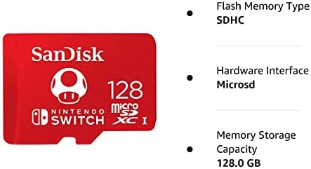 Sandisk 128GB Microsd Nintendo Switch Micro SDXC Memory Card para Switch & Switch Lite SDSQXAO-128G Super Mario Design