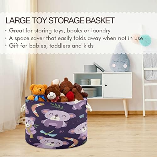 xigua cesta grande para brinquedos desenhos animados koala bin bin bin caixa de lavar roupa infantil lavanderia cesto de tecido colapsível lixo para roupas de berçário, brinquedos, livros, decoração de casa229