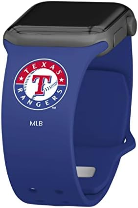 Time de jogo Texas Rangers Silicone Sport Watch Band compatível com Apple Watch