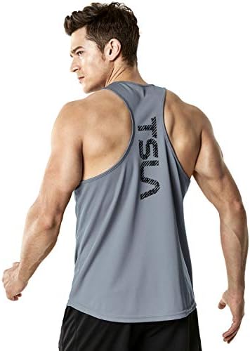 TSLA 3 Pacote de pacote masculino de tampas de exercícios musculares de encaixe Y seco, tampa da ginástica de treinamento