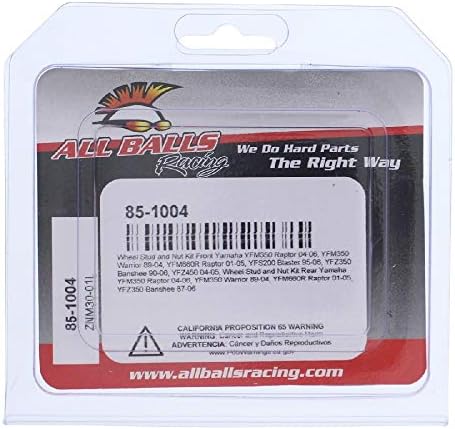 All Balls Racing Wheel Stud and Nut Kit 85-1004 Compatível com/substituição para Yamaha YFM350 Raptor 2004-2006, YFM350