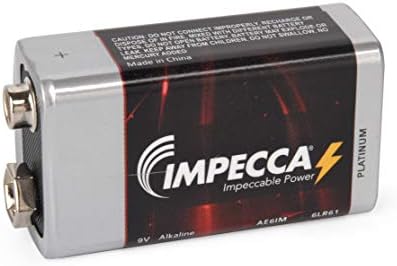 Impecca 9 Baterias Volt Super alcalina Ultra Long During 9V Bateria de Alto Desempenho de Desempenho Célula 9V resistente