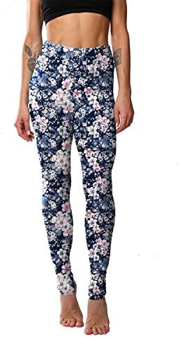 Leggings Svoner Vaner para mulheres Impresso a cintura alta Ultra Soft Yoga Pants Comfortável Moda de Moda -Rereg/Plus