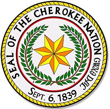 Av Selo do adesivo Cherokee Nation, decalques de nacionalidade, nativo americano Crest Vinyl, orgulhoso membro dos adesivos da tribo Cherokee para carros, caminhões, laptops e refrigeradores