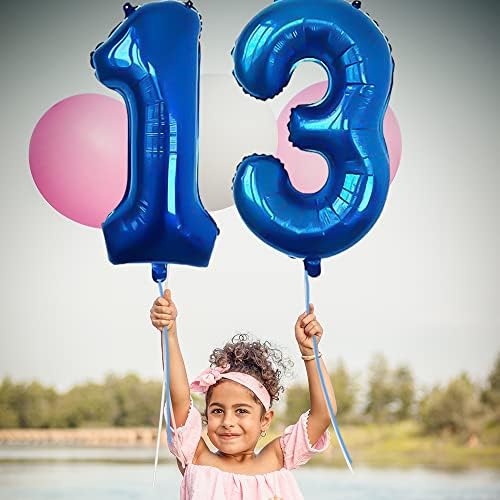 XLOOD Número 38 balões de 32 polegadas Alfabeto de balão digital 38 Balões de aniversário Digit 38 Balões de hélio grandes balões para