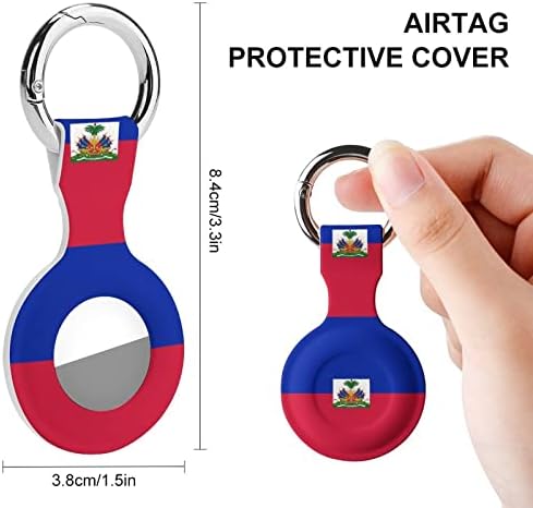 Bandeira da capa de proteção do Haiti compatível com o suporte do localizador anti-perdido para o Airtag Locator para