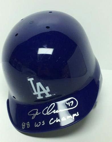 Jesse Orosco assinou Los Angeles Dodgers Mini -Helmet 88 WS Champs PSA X72283 - Mini Capacetes MLB autografados