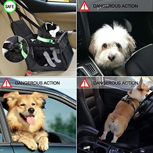 Sweetp Pet Car Seat Travel Transport Cage, assento de reforço para cã