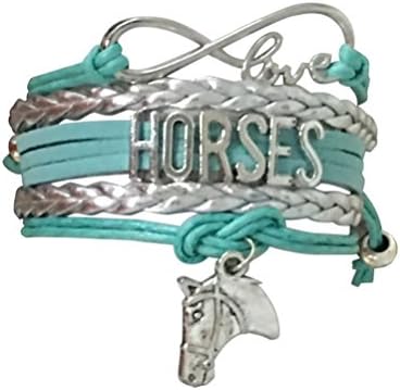 Pulseira de cavalos de coleção infinita, jóias equestres de amantes de cavalos para ela
