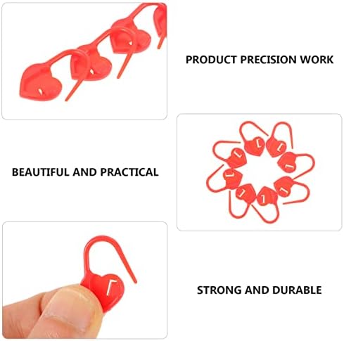 Vicasky Braid Tool 300pcs costura para artesanato anti-solução de design pequeno ganchos de anéis de anel noções de tricô clipes de crochê suprimentos de arte coragem botão de coração marcador de projeto de tecelagem de tecelagem de tecelagem
