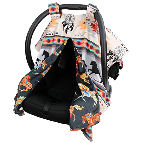 Caro Baby Gear Deluxe Canopy do assento do carro - Capa do assento infantil - Capa de assento de bebê - Canopy do assento do carro - Capa do assento do carro para o assento do carro para bebês