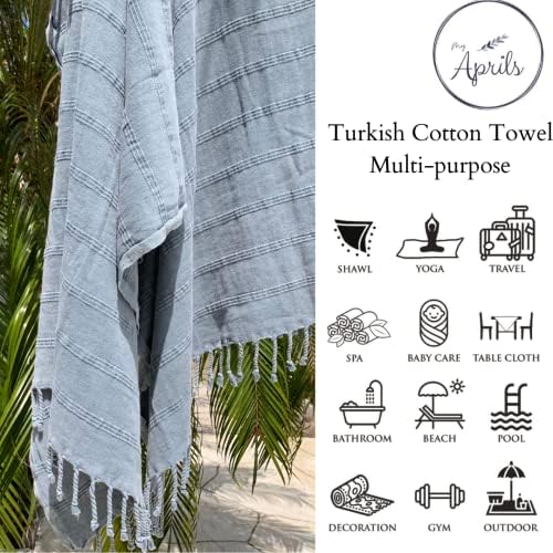 MyAprils Toalha de praia turca algodão rápido Toalhas secas secas Toalha de banho leve para piscina de spa Ginásio Viagem de ioga, toalha de toalha de grande tamanho Toalha decorativa de banheiro decorativo